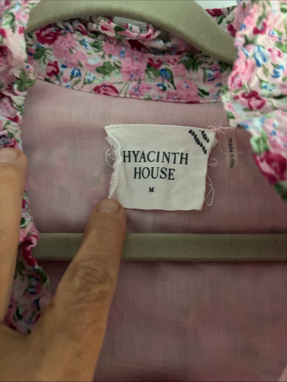 Light Pink Floral Ruffle-Neck Midi Dress - Picture 2 of 4